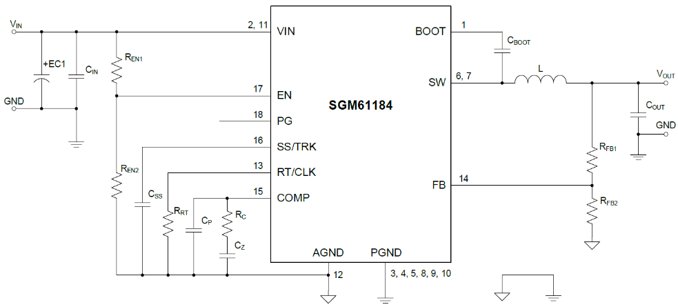 圣邦微电子推出18V/8A 高效同步降压转换器 SGM61184