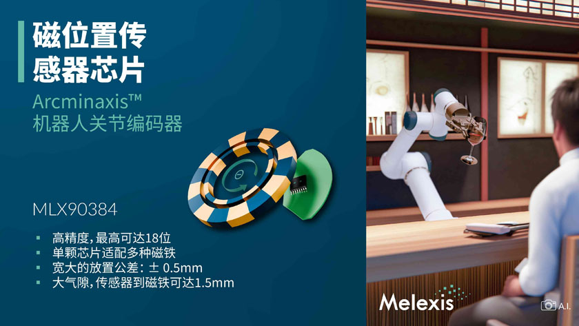 Melexis发布突破性Arcminaxis™位置感应技术及产品，专为机器人关节打造