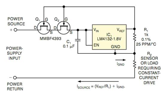 JFET 共源共栅提高了电流源性能