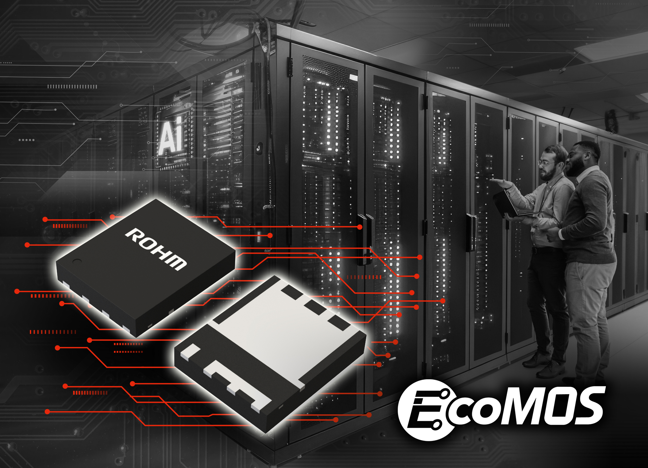 ROHM开发出适用于AI服务器等高性能服务器电源的MOSFET