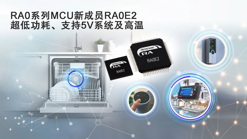 瑞萨电子发布RA0系列战略级新品 RA0E2 微控制器，跨越了-40℃到125℃的温度极限
