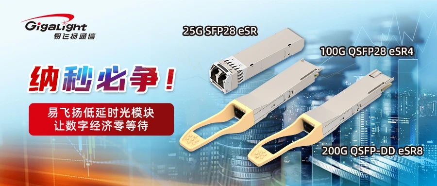 延迟直降250ns！易飞扬全球首发零FEC光模块实现BER<1E-15的无纠错传输