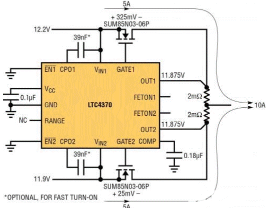 可调二极管用于实现均流控制器设计