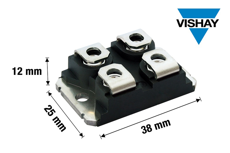 Vishay推出多款采用工业标准SOT-227封装的650 V和1200 V SiC肖特基二极管