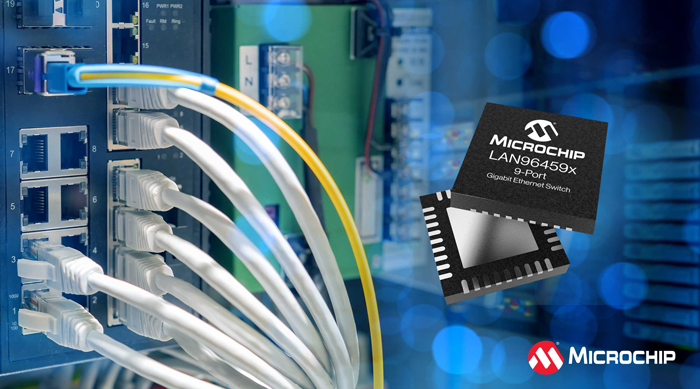 多端口集成PHY：Microchip新款交换机为苛刻工业环境提供单芯片解决方案