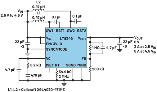 单芯片干翻传统方案！两相升压转换器如何将低压大功率密度拉满？
