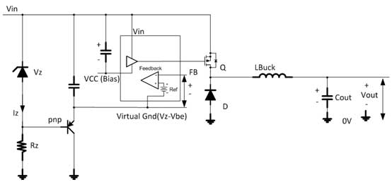 如何用VIN max小于系统输入电压的简易降压控制器