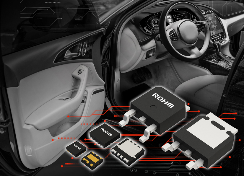 ROHM开发出安装可靠性高的10种型号、3种封装的车载Nch MOSFET