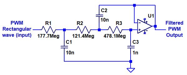 为任何 PWM 优化一个简单的模拟滤波器