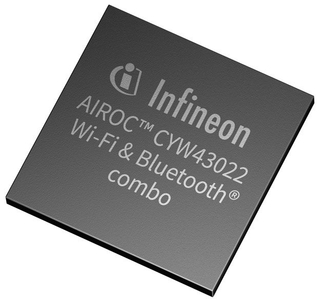 英飞凌推出 AIROC™ CYW43022 Wi-Fi 5和蓝牙® 二合一产品，功耗直降 65%
