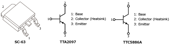 东芝推出两款采用SC-63封装的双极晶体管TTA2097/TTC5886A