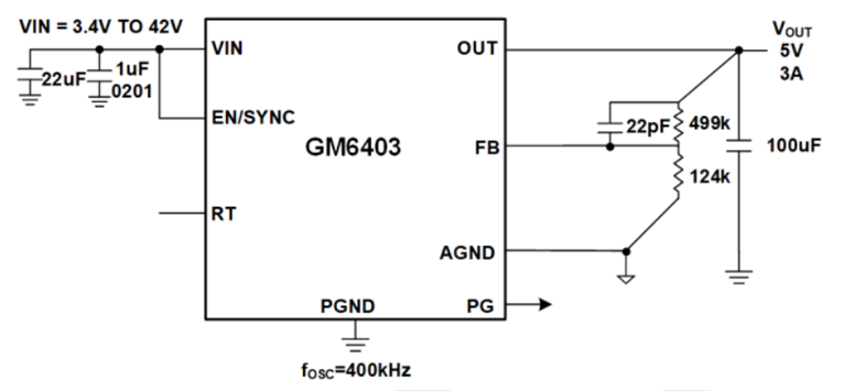 频率灵活可调：共模半导体GM6403支持400kHz-2.2MHz开关频率配置