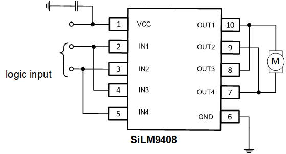 数明半导体发布SiLM9408/09双通道H桥电机驱动器