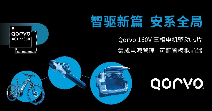Qorvo推出ACT72350集成电机驱动器降低BOM成本的工业电机控制解决方案